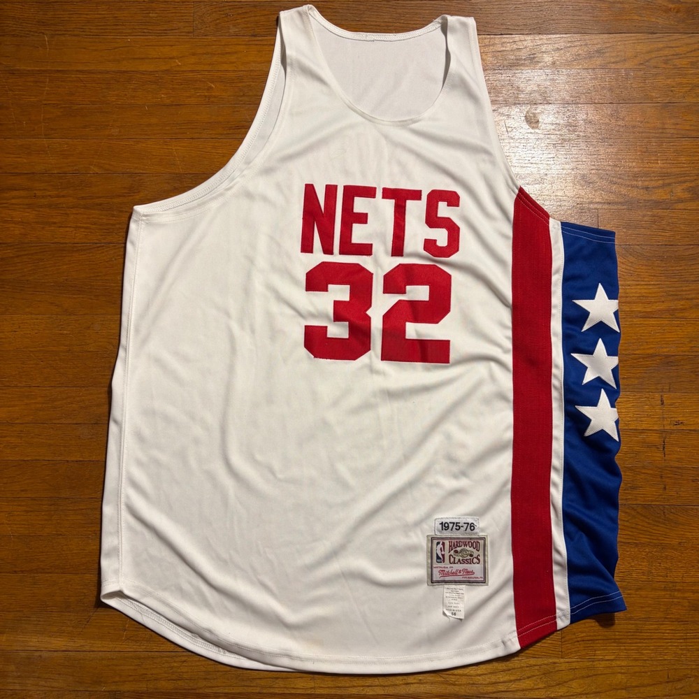 Mitchell & Ness Julius Erving New York Nets 1975-76 Jersey Size 56 White